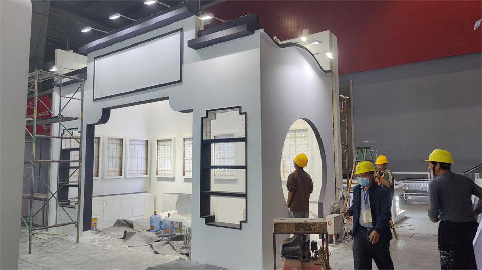 蘇州天龍展覽展臺搭建現場