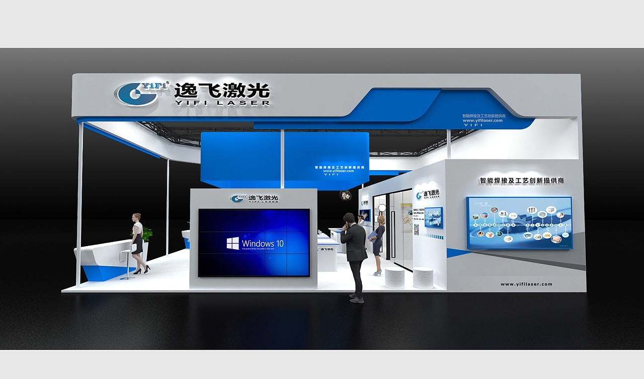 逸飛激光科技展臺設計搭建案例分析